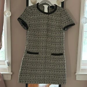 Tahari Black and White Tweed Mini Dress